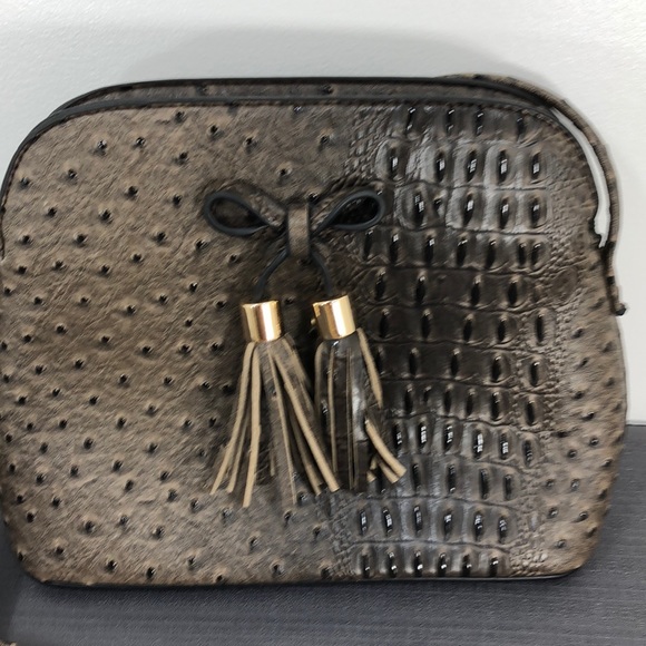 Deluxity Crossbody Purse Bag Brown Vegan Approved - Picture 2 of 8